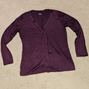 burgundy eddie bauer cardigan